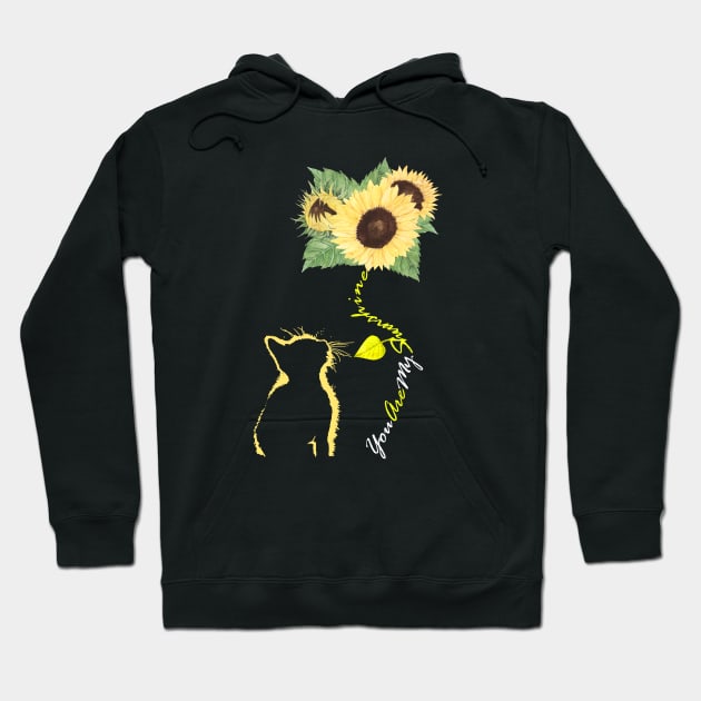 Cat You Are My Sunshine Cats Lovers Gifts Hoodie by nvqdesigns